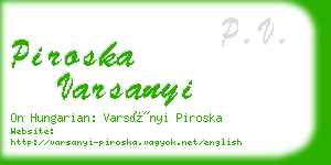 piroska varsanyi business card